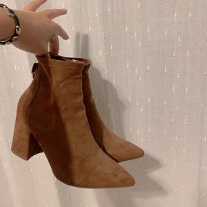 Suede booties 9.5